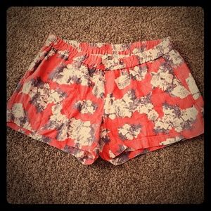 Linen Floral Shorts
